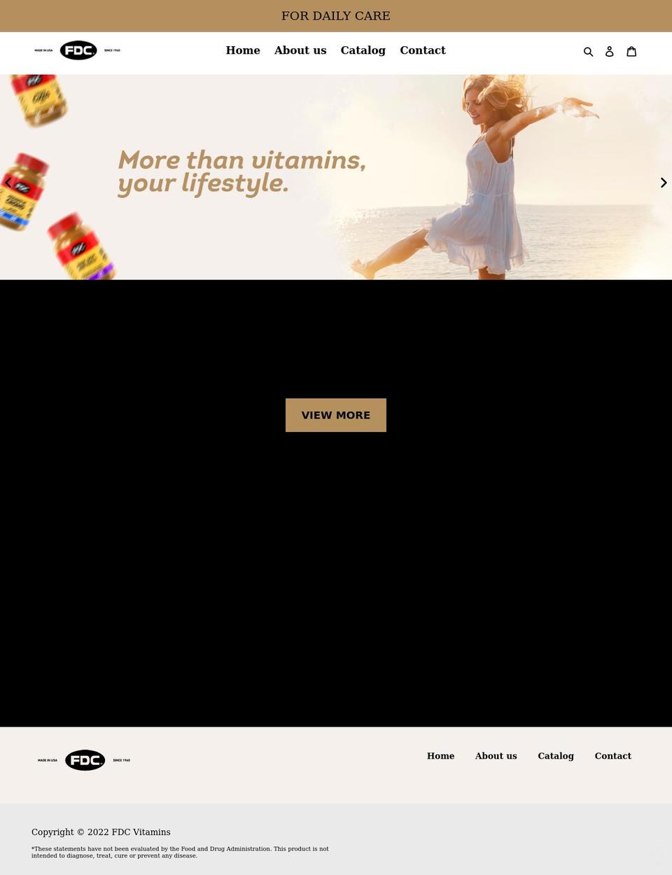 fdcvitamins.com shopify website screenshot
