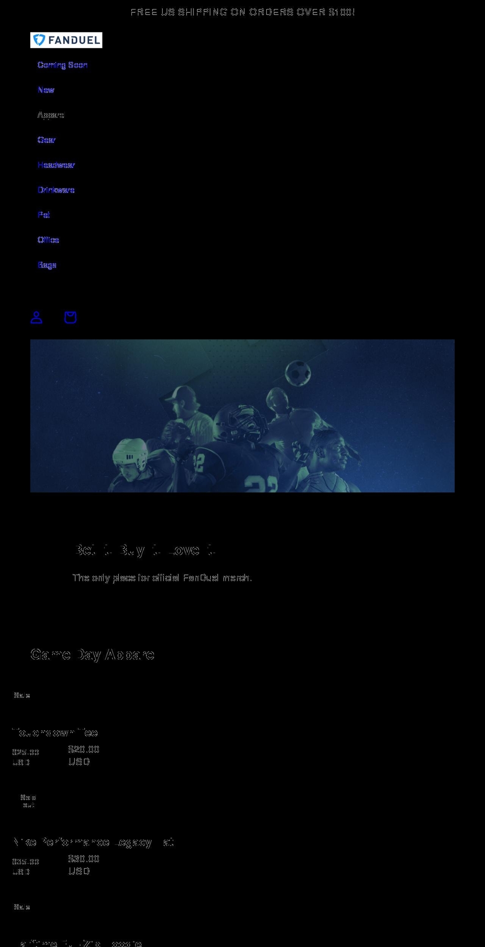 fdgemployeeswag.com shopify website screenshot