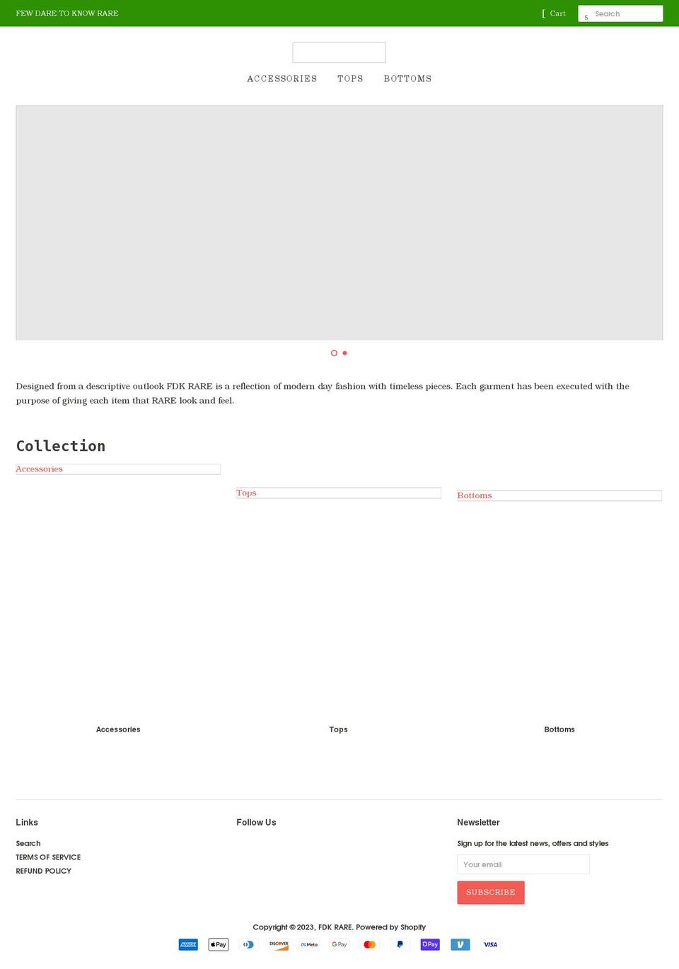 fdkrare.com shopify website screenshot