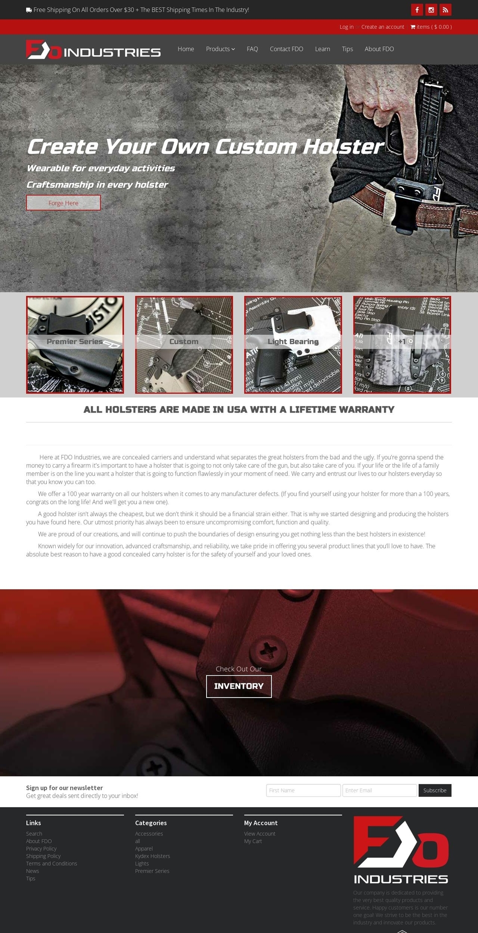 fdoindustries.com shopify website screenshot