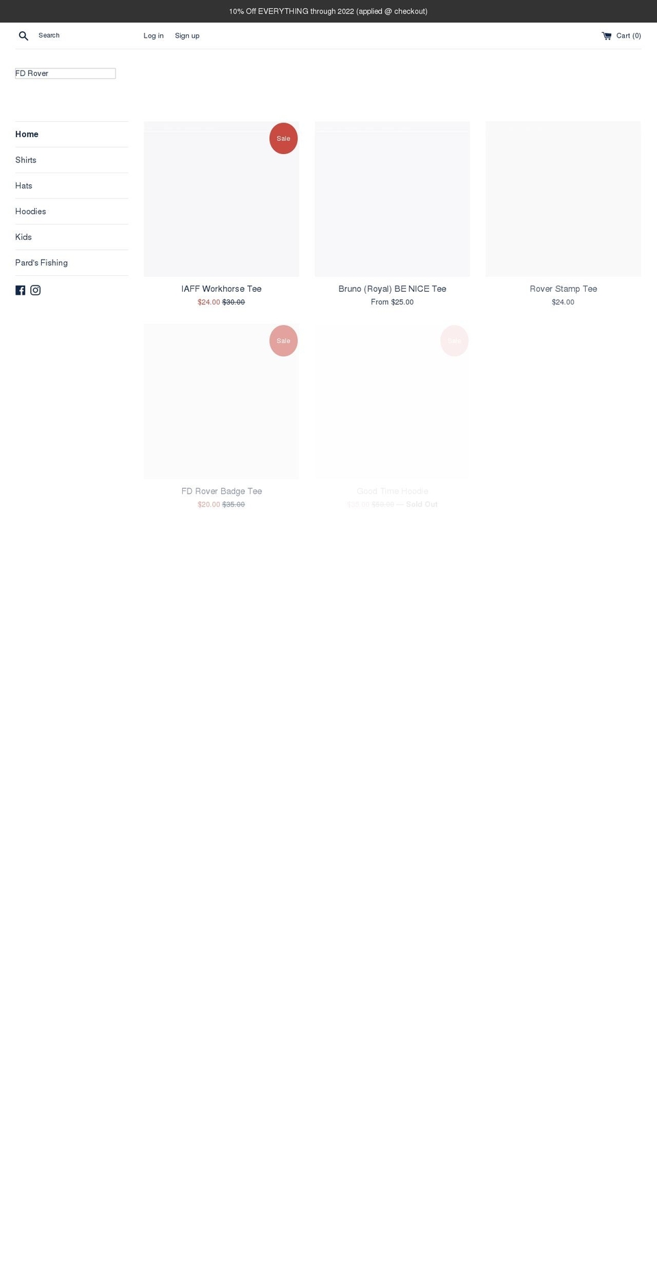 fdrover.com shopify website screenshot