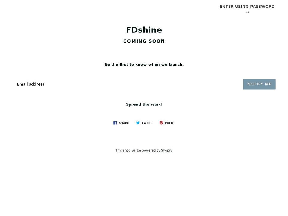 fdshinehair.com — Shopify storefront screenshot