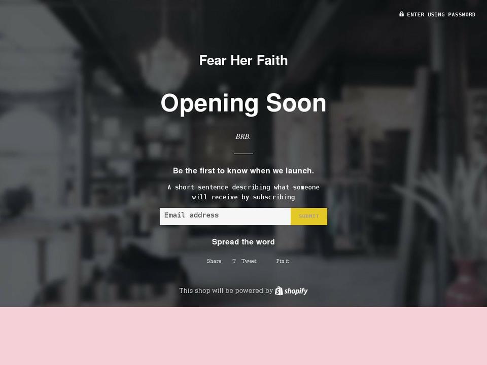 fearherfaith.com shopify website screenshot