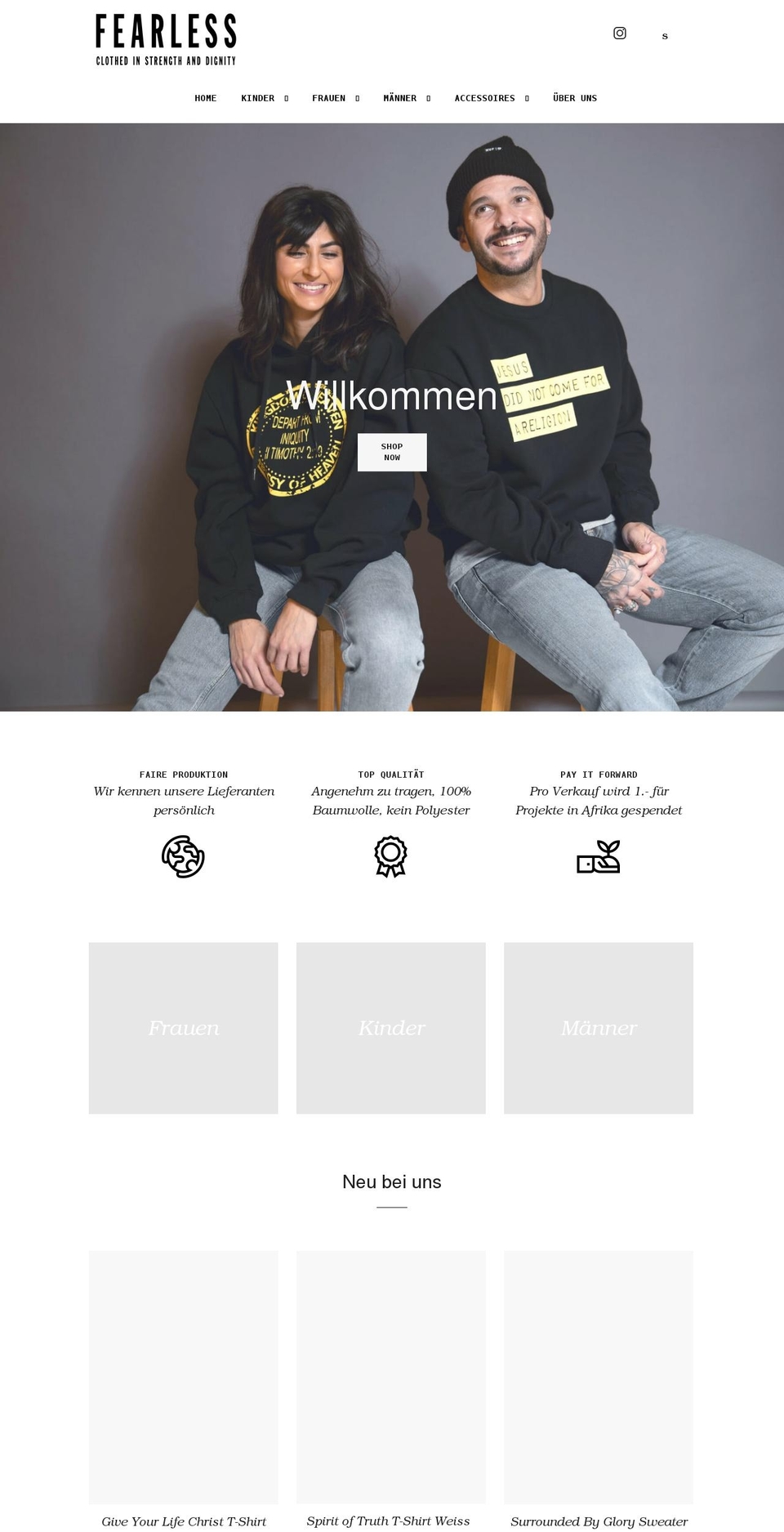 fearless-shop.com shopify website screenshot