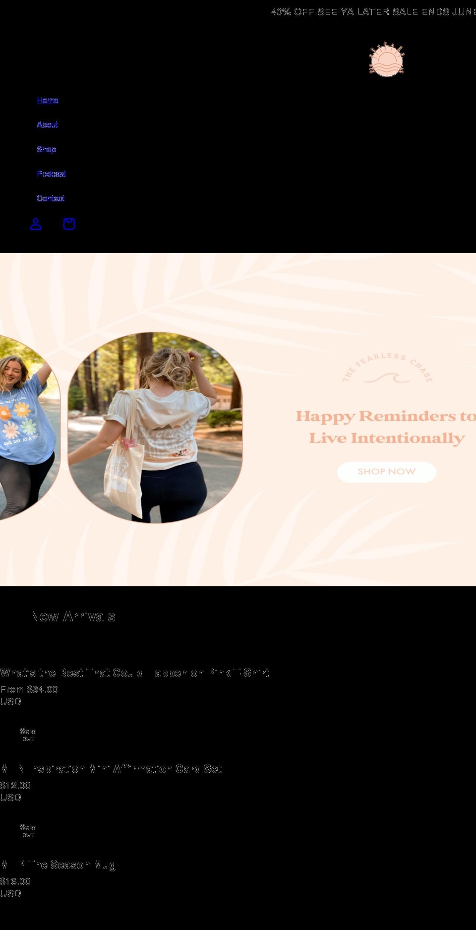 fearlesschase.com shopify website screenshot