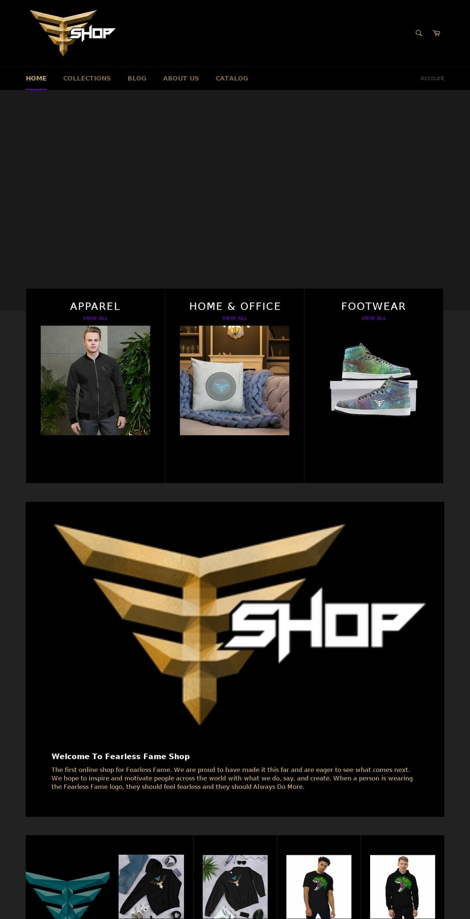 fearlessfameshop.com shopify website screenshot