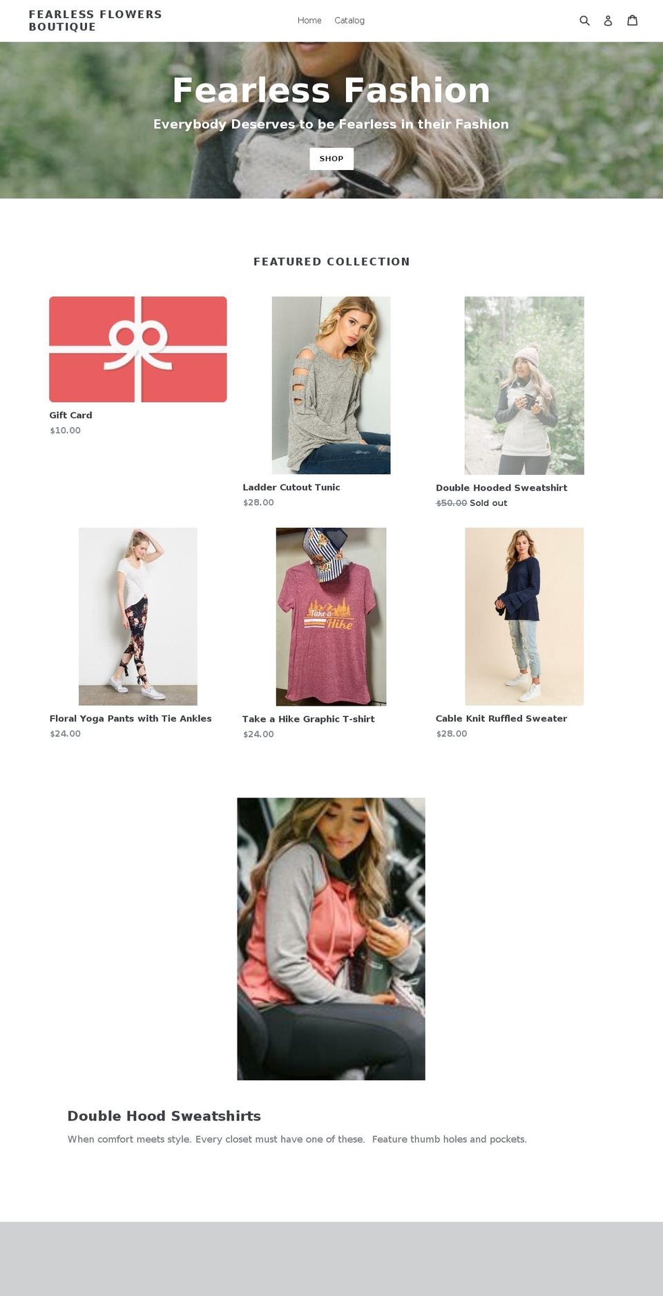 fearlessflowersboutique.com shopify website screenshot