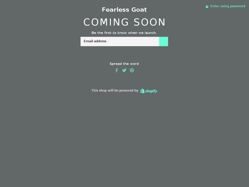 fearlessgoat.com — Shopify storefront screenshot