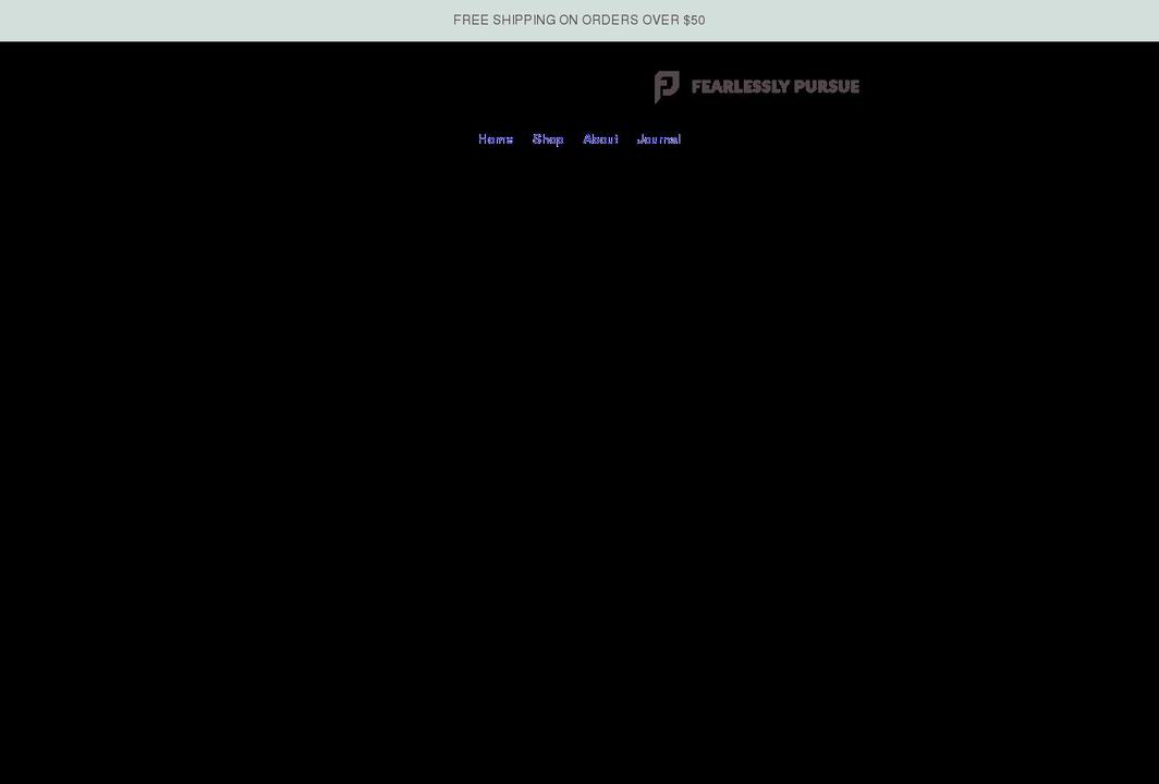 fearlesslypursue.com shopify website screenshot