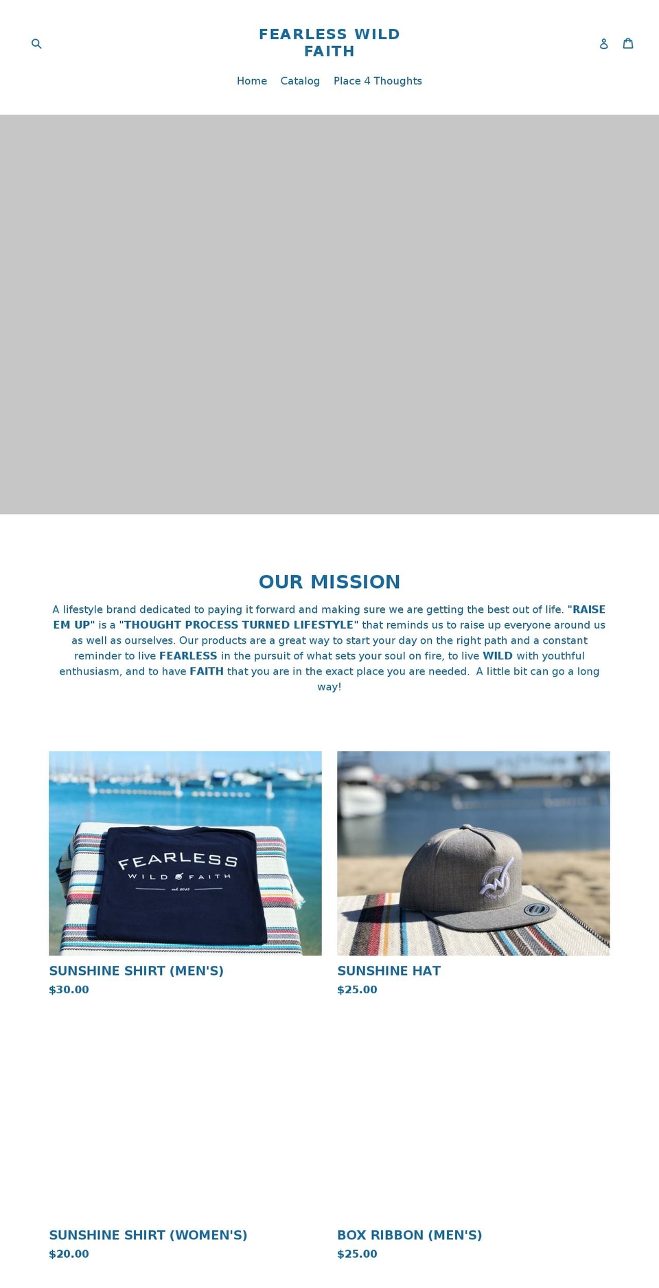 fearlesswildfaith.com shopify website screenshot