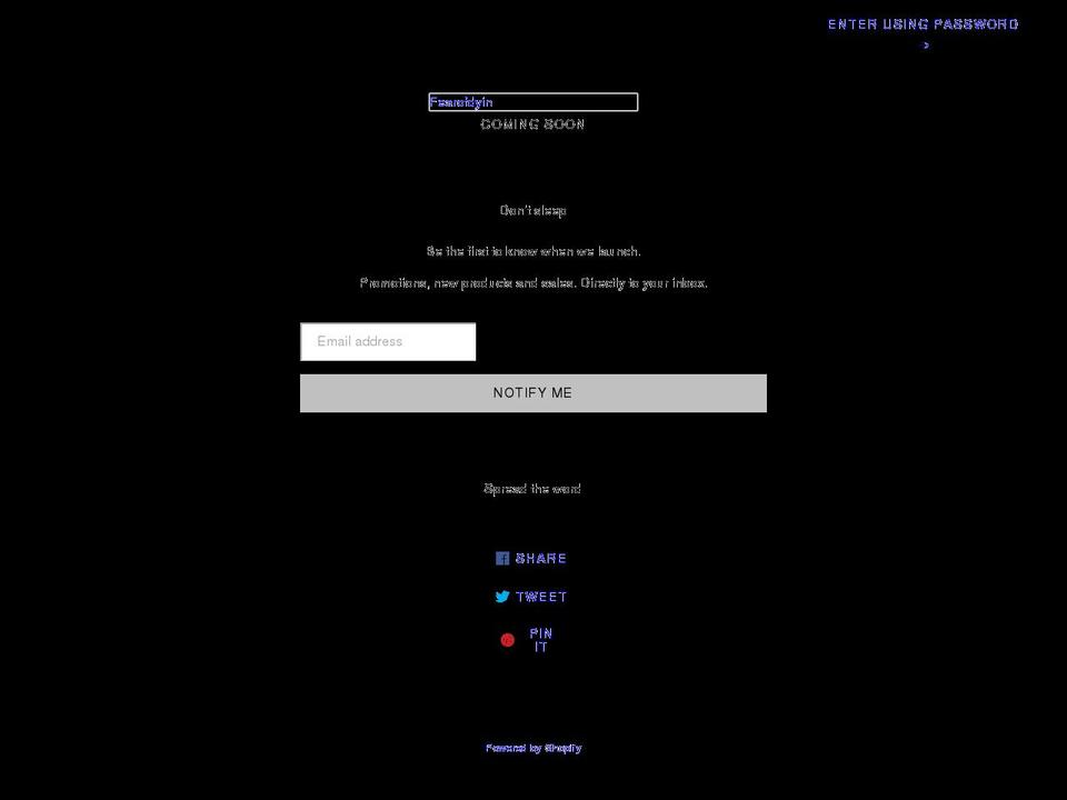 fearofdyin.com shopify website screenshot