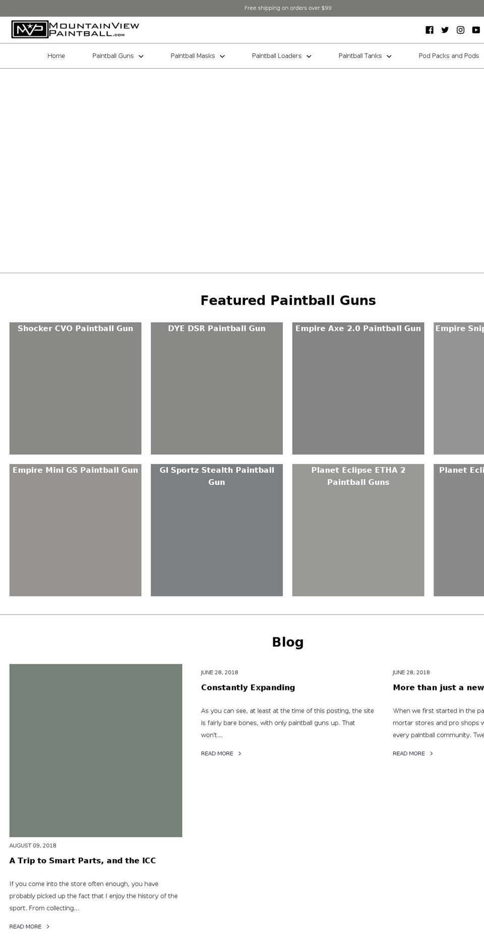 fearofmissingoutonpaintball.com — Shopify storefront screenshot