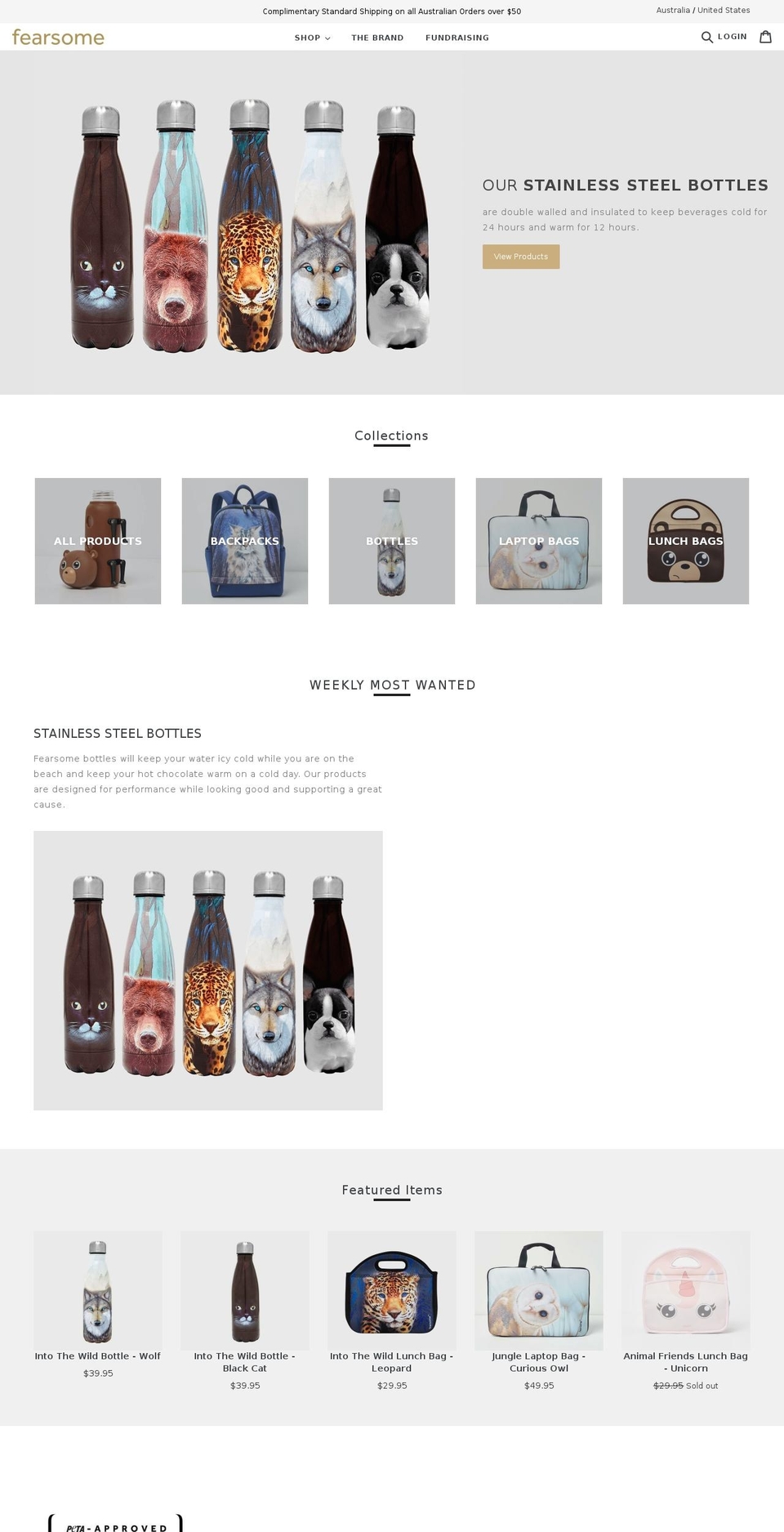 fearsomeinc.com shopify website screenshot