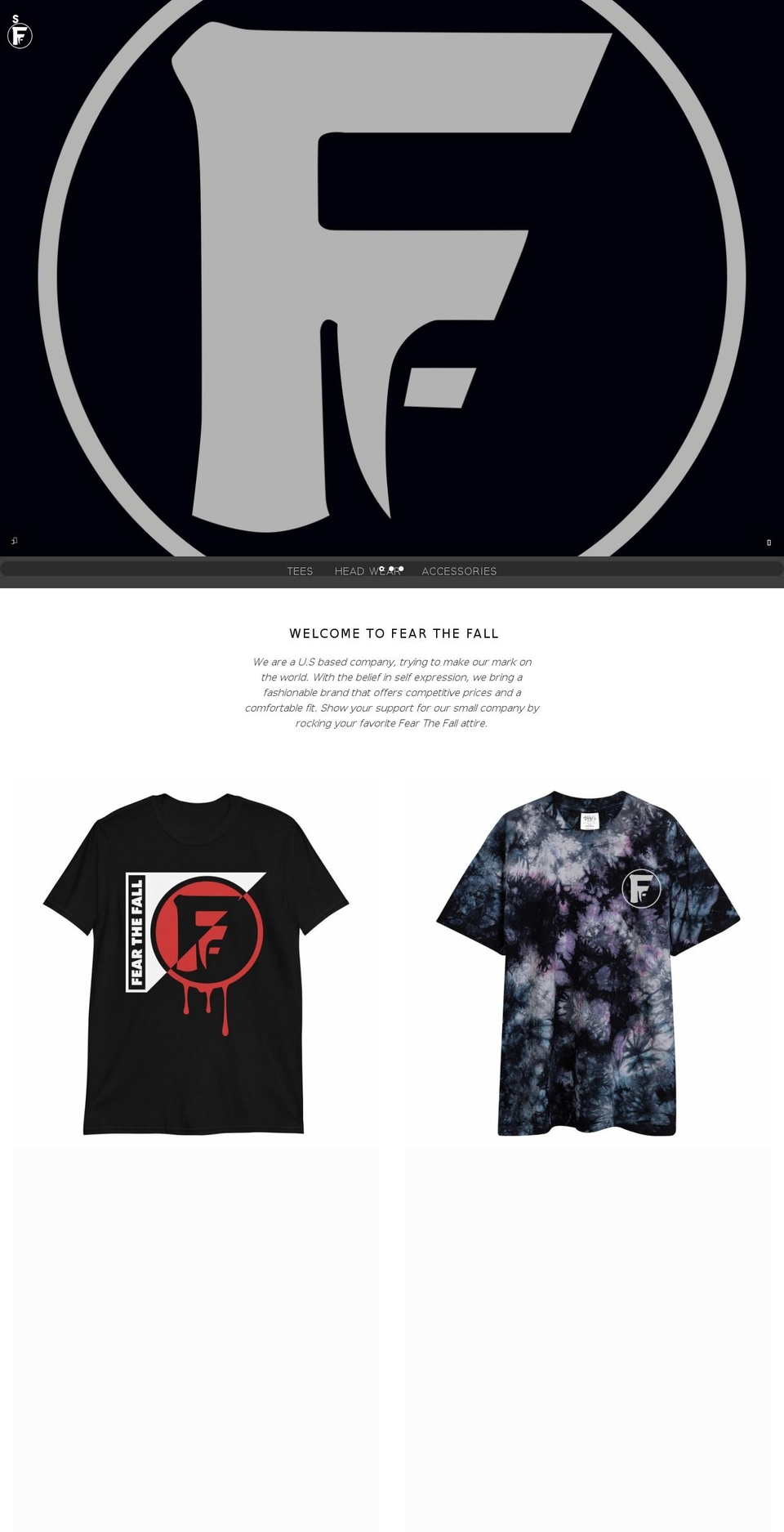 fearthefall.com shopify website screenshot