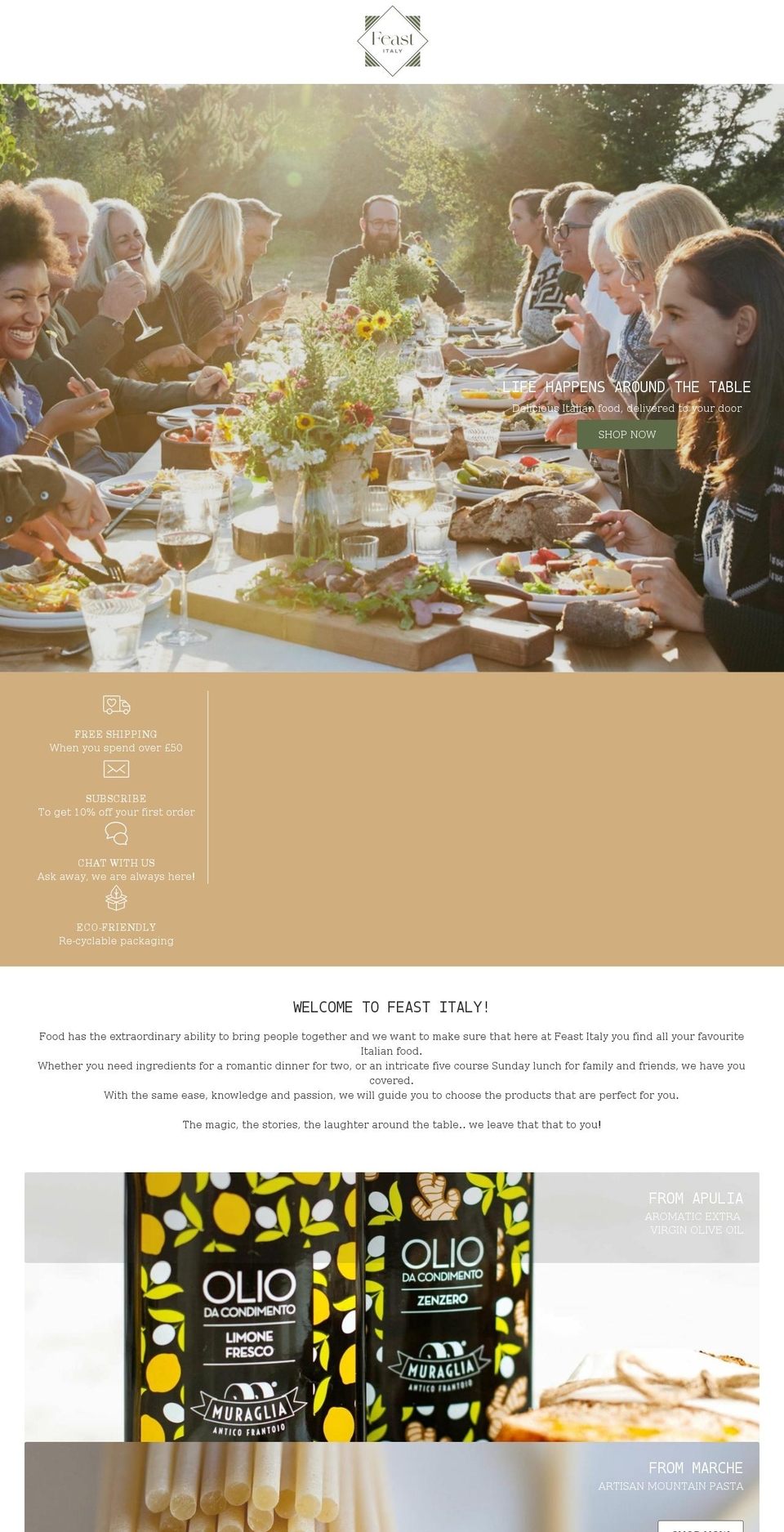 feastitaly.com shopify website screenshot