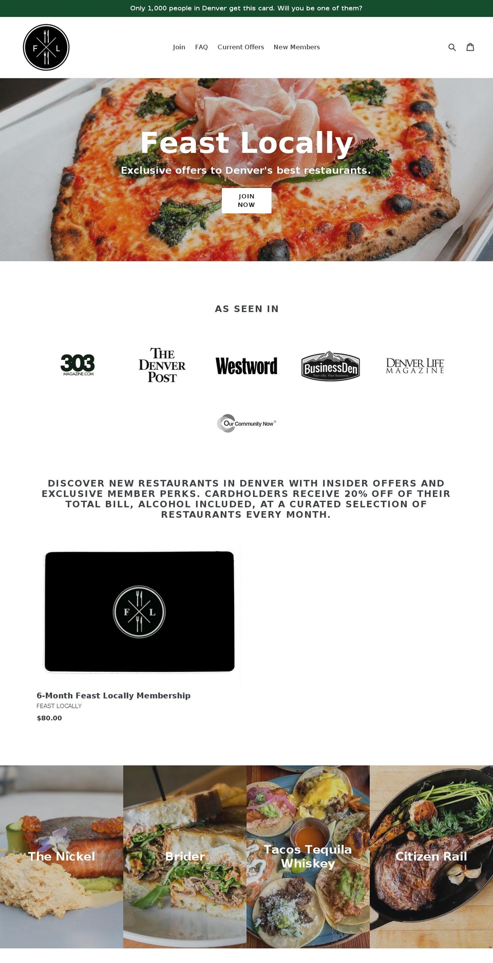 feastlocally.com shopify website screenshot