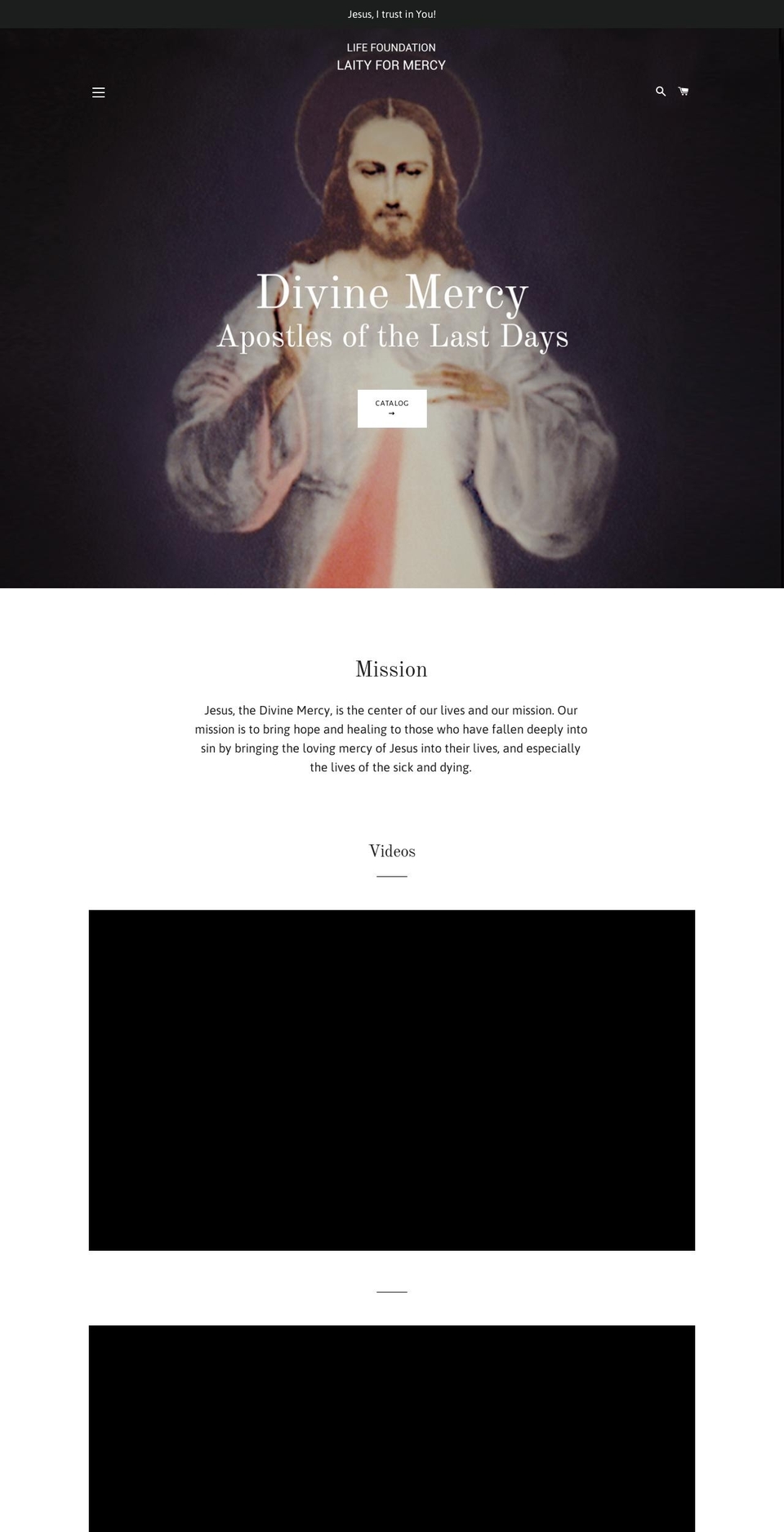 feastofmercy.net shopify website screenshot