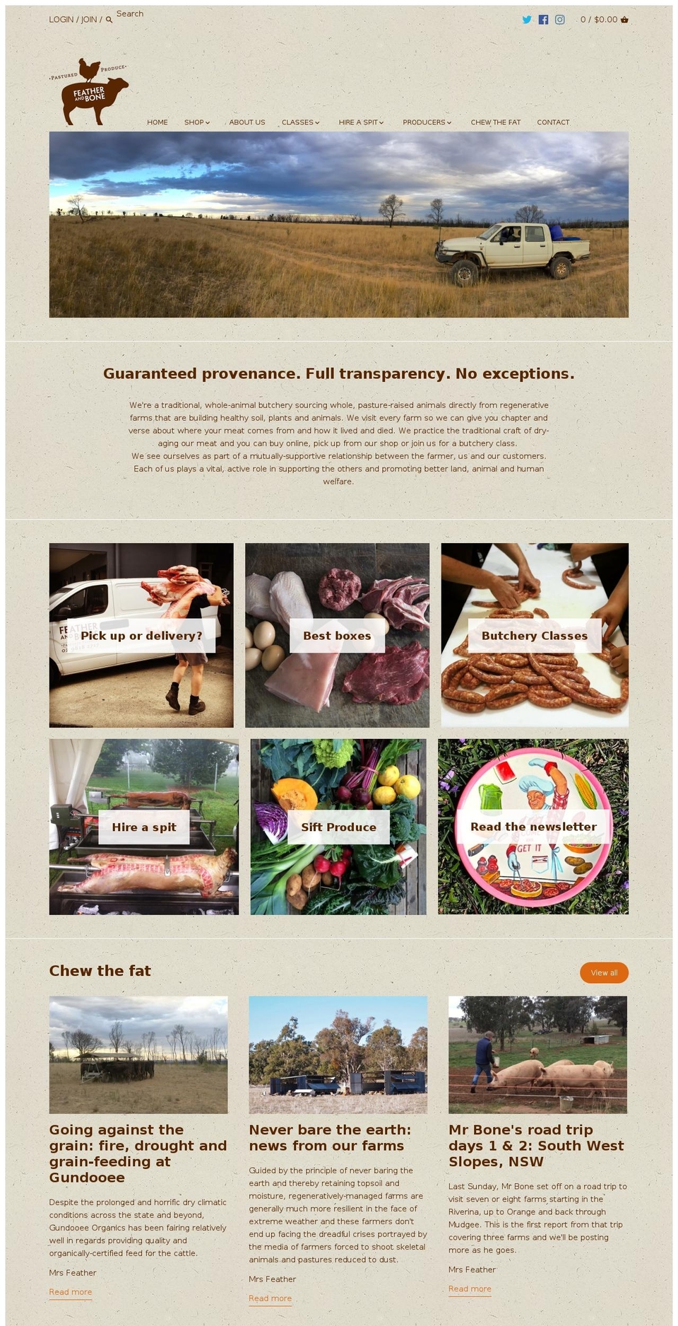 featherandbone.com.au shopify website screenshot