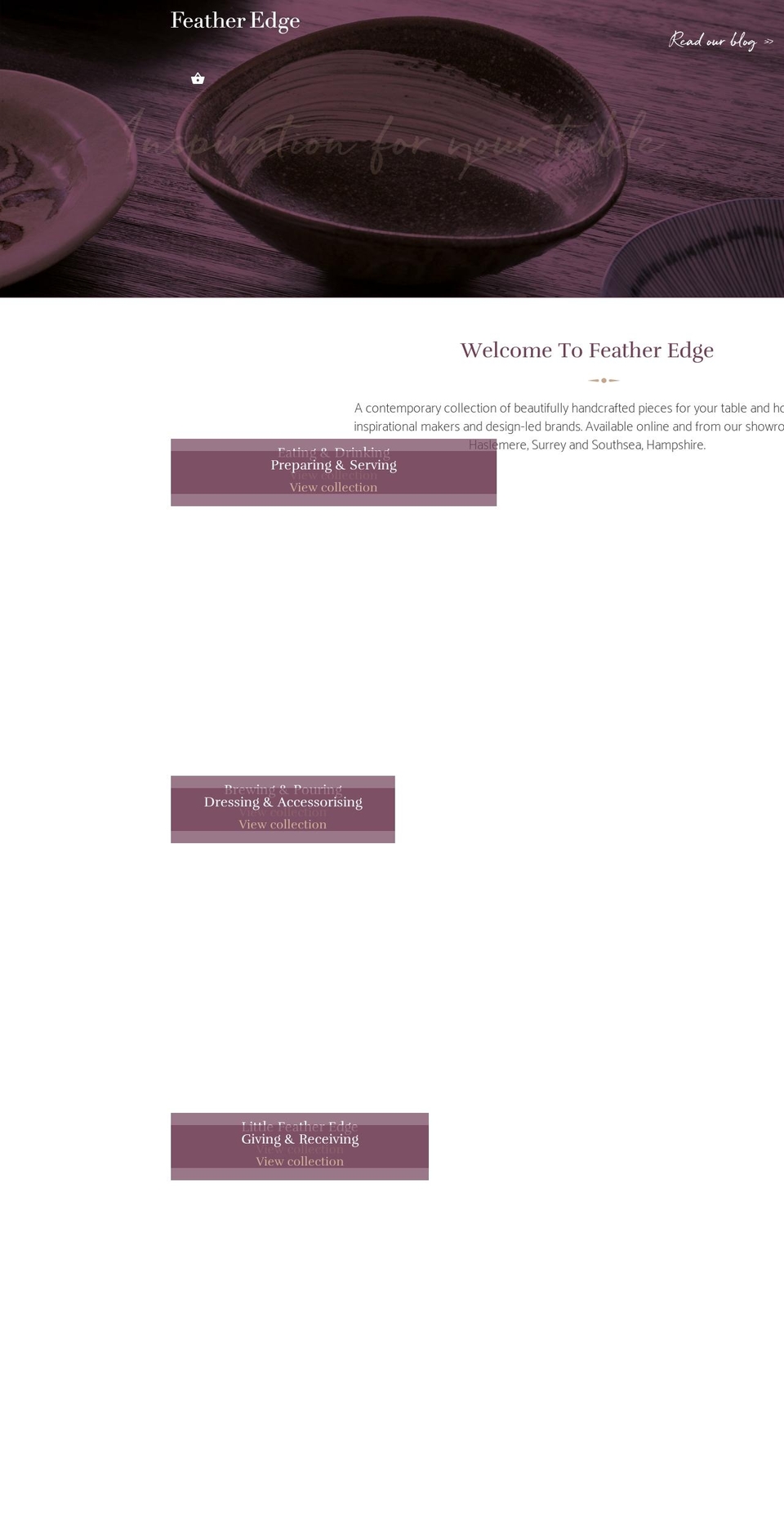 featheredge.com — Shopify storefront screenshot