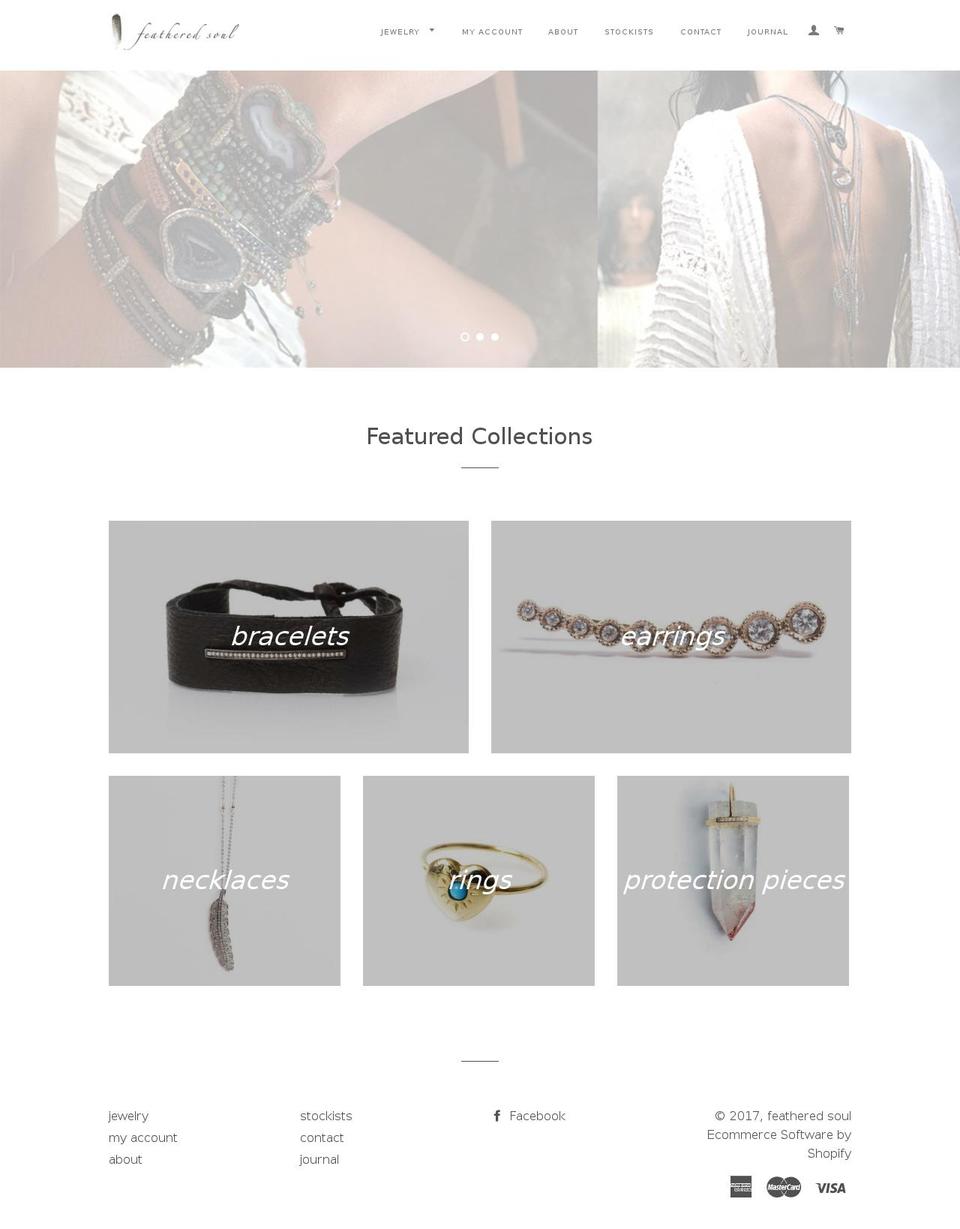 featheredsoul.com shopify website screenshot