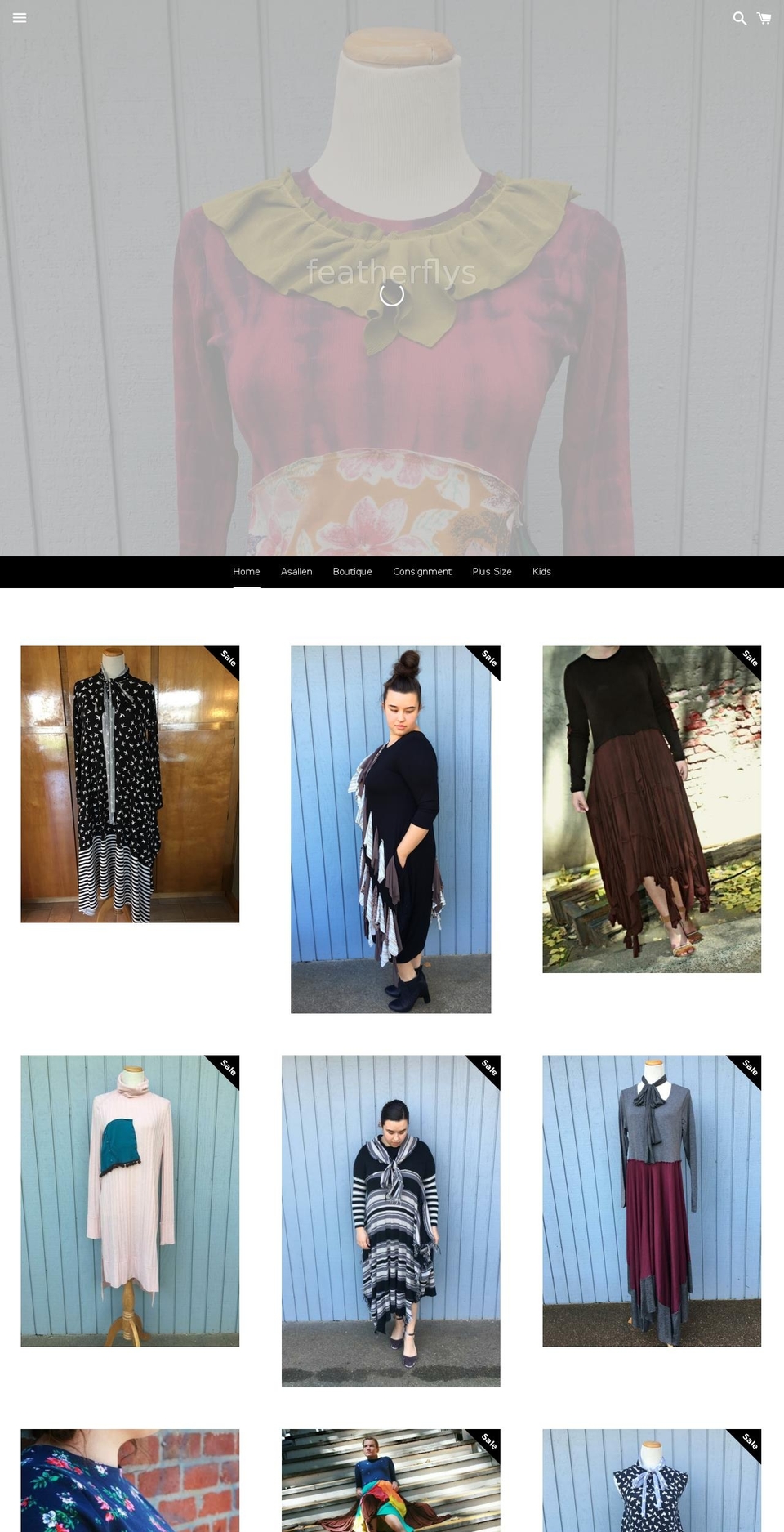 featherflys.com shopify website screenshot