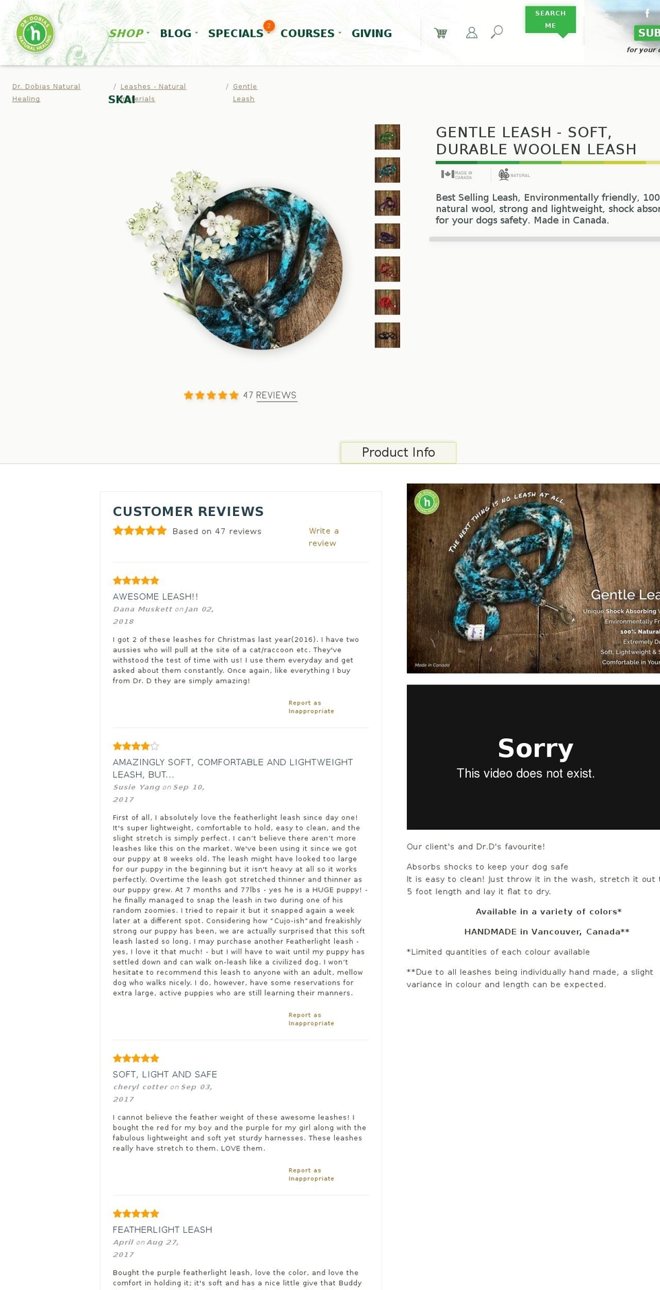 Fancy Product + Article Fixes - 8-6 Shopify theme site example featherlightleash.com