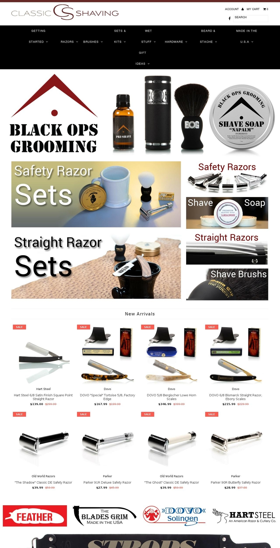 featherrazor.com shopify website screenshot