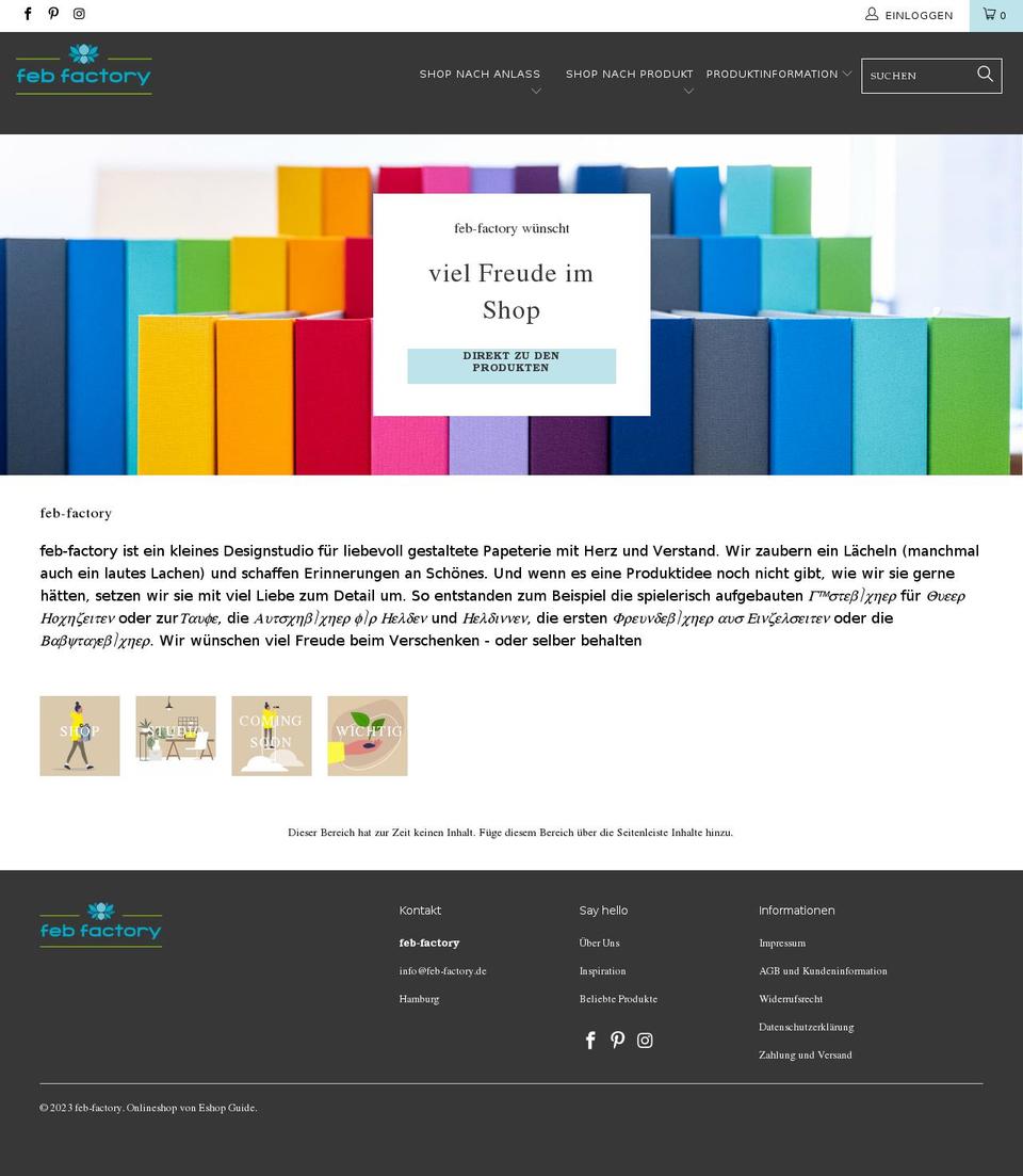 feb-factory.de shopify website screenshot