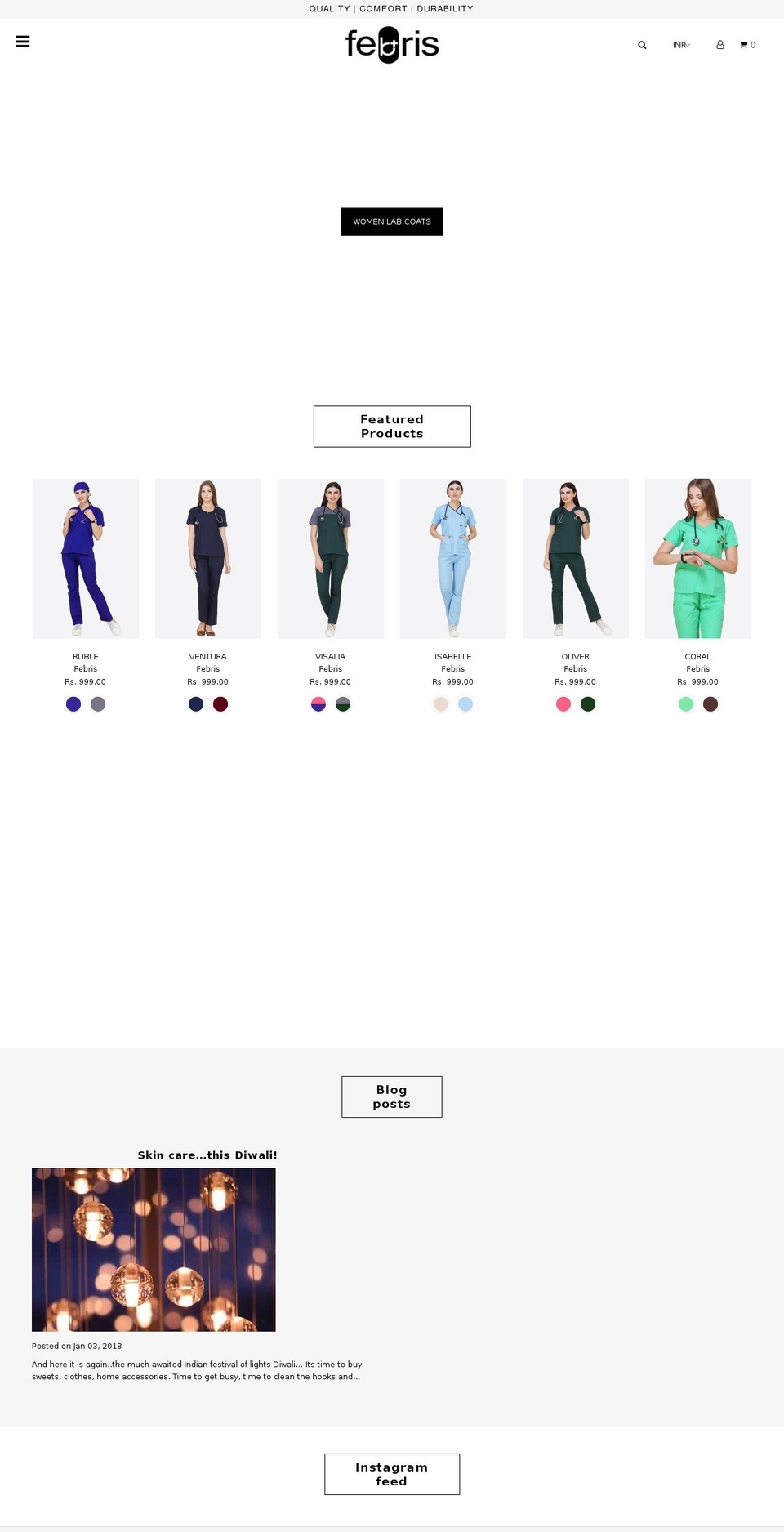 febris.in shopify website screenshot