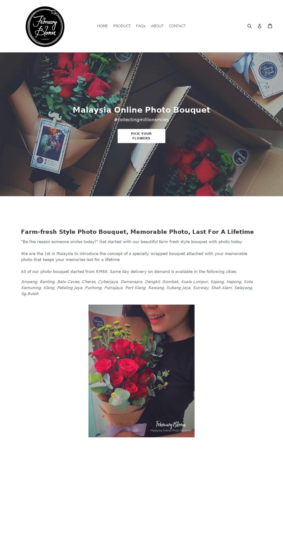 februarybloom.com shopify website screenshot