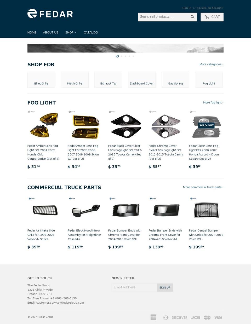fedargroup.com shopify website screenshot