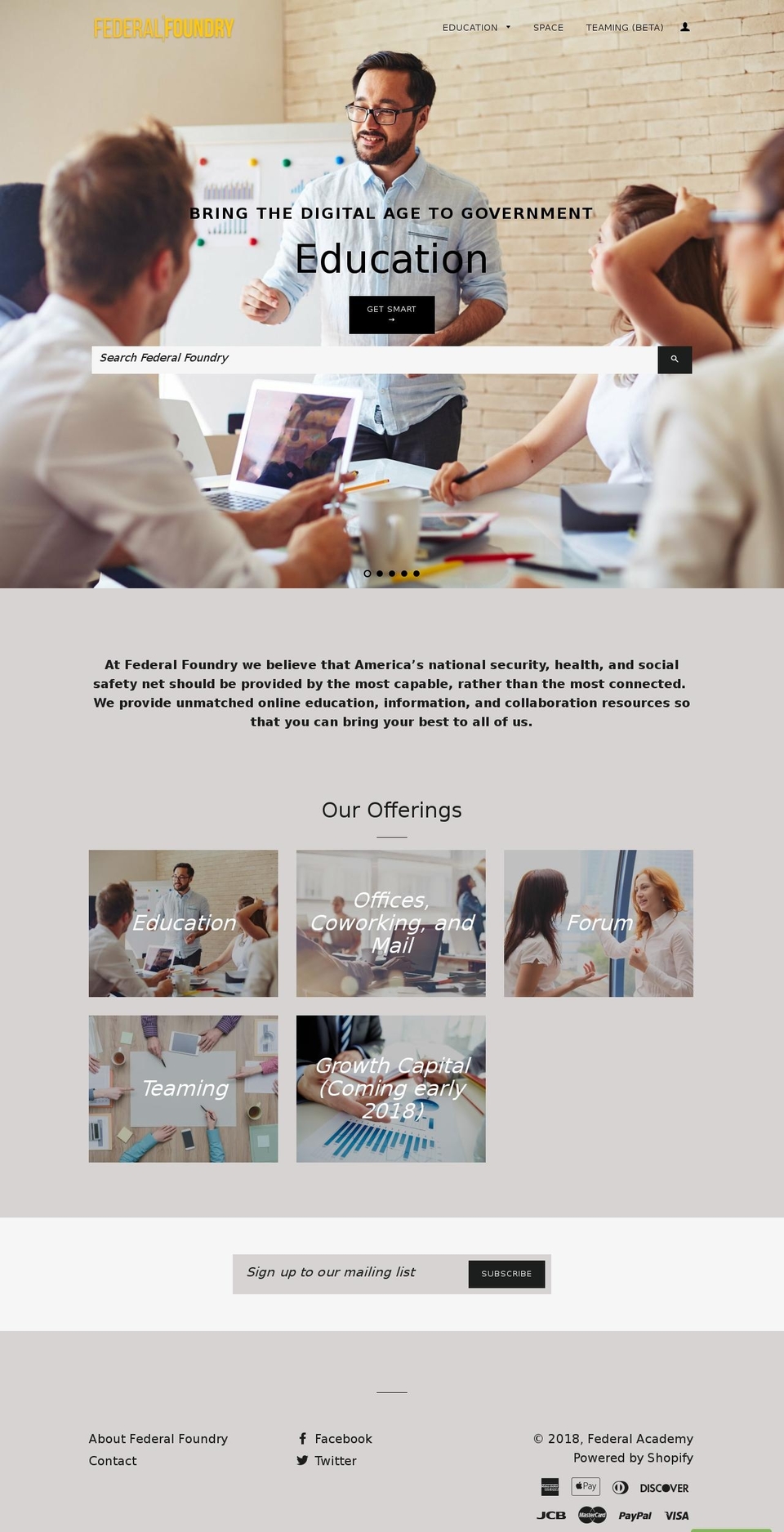 federalfoundry.com — Shopify storefront screenshot