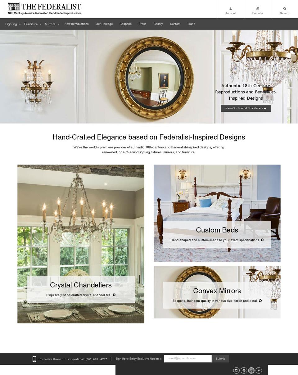federalistdesigns.com shopify website screenshot