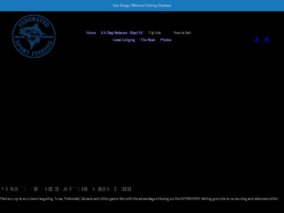 federatedsportfishing.com shopify website screenshot