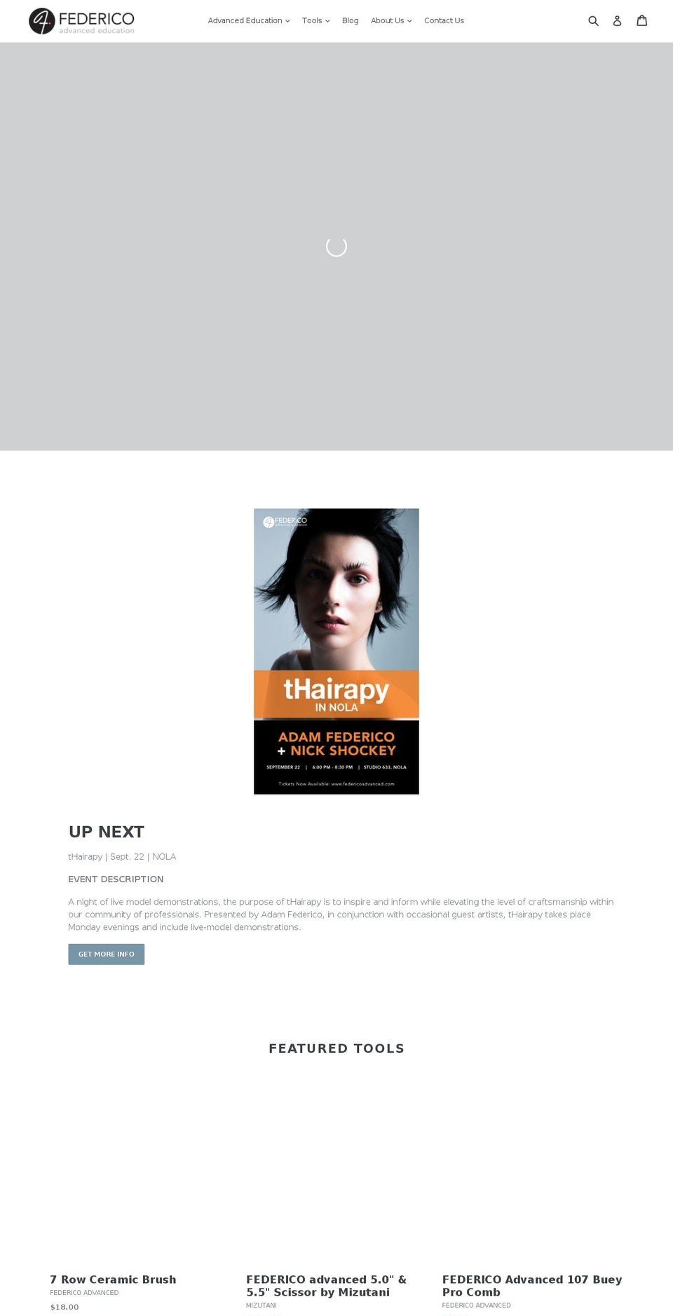 federicoadvanced.com shopify website screenshot