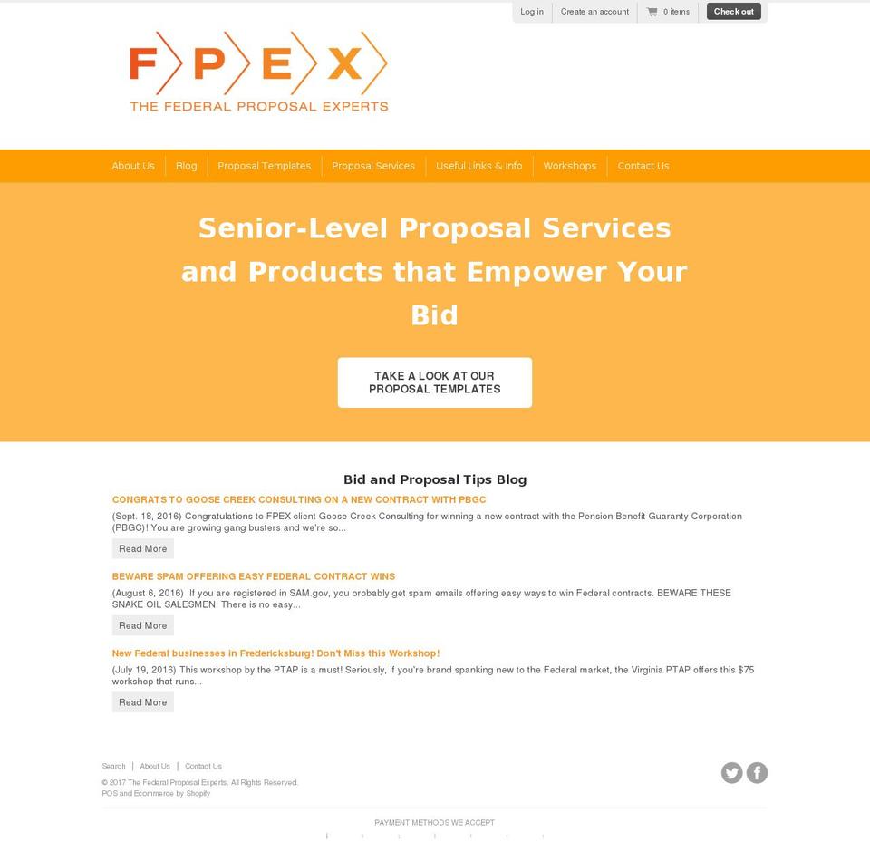 fedproposalexperts.com shopify website screenshot