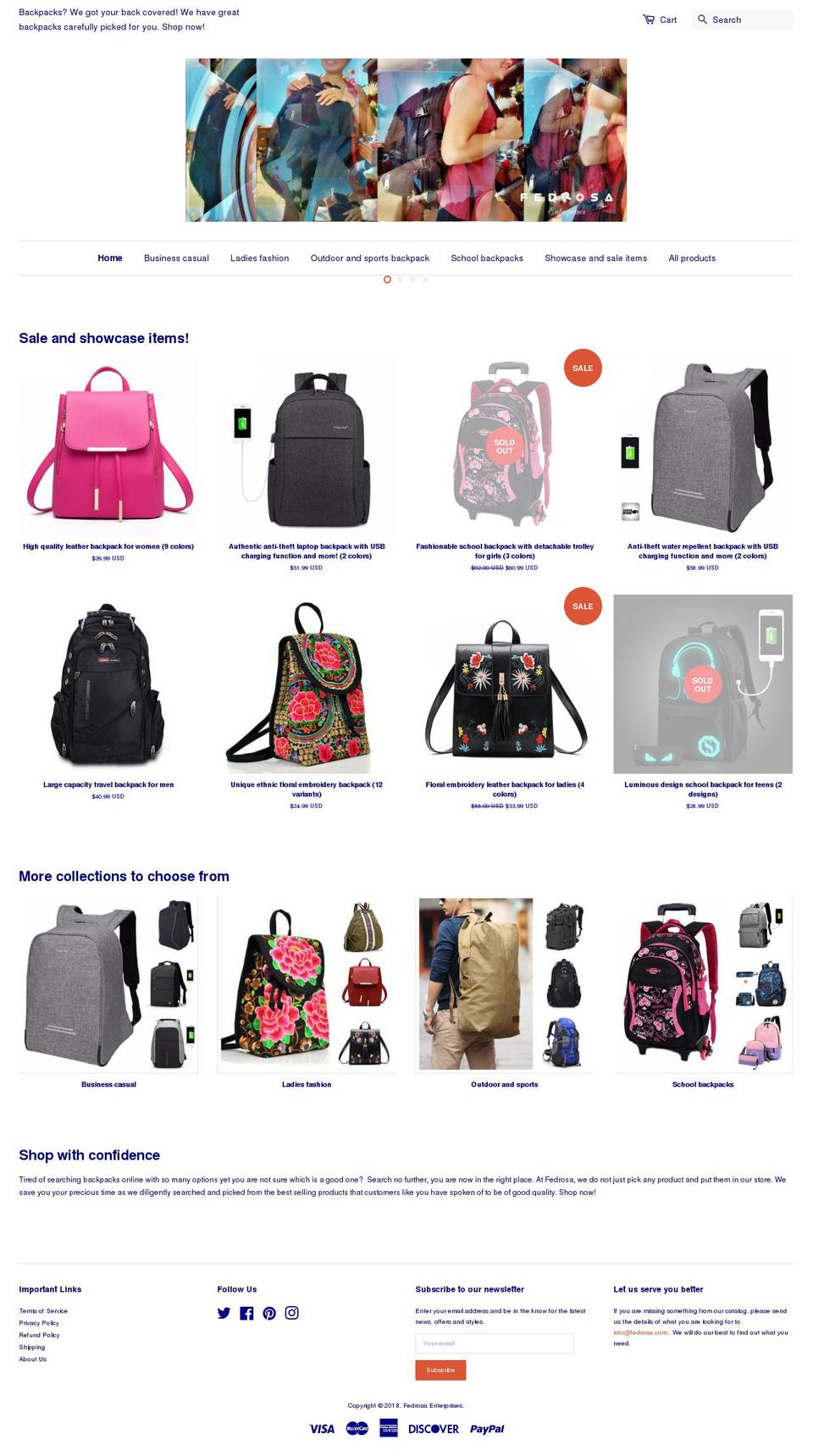 fedrosa.com — Shopify storefront screenshot