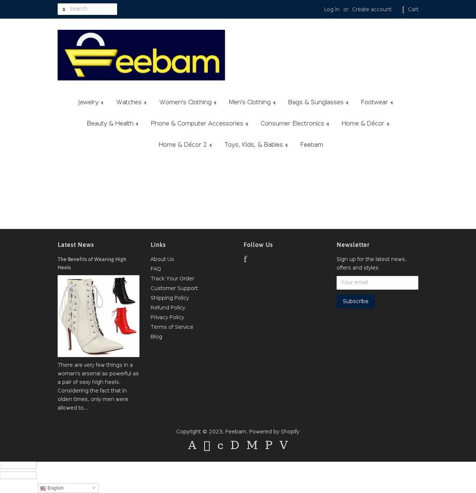 feebam.com — Shopify storefront screenshot