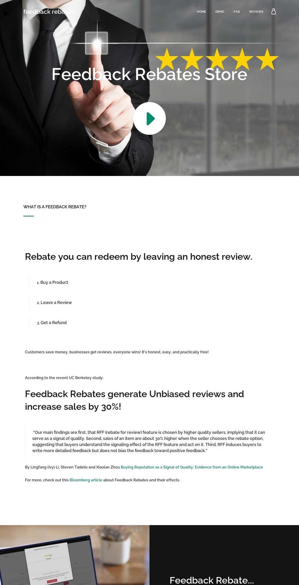 feedback-rebates.myshopify.com shopify website screenshot