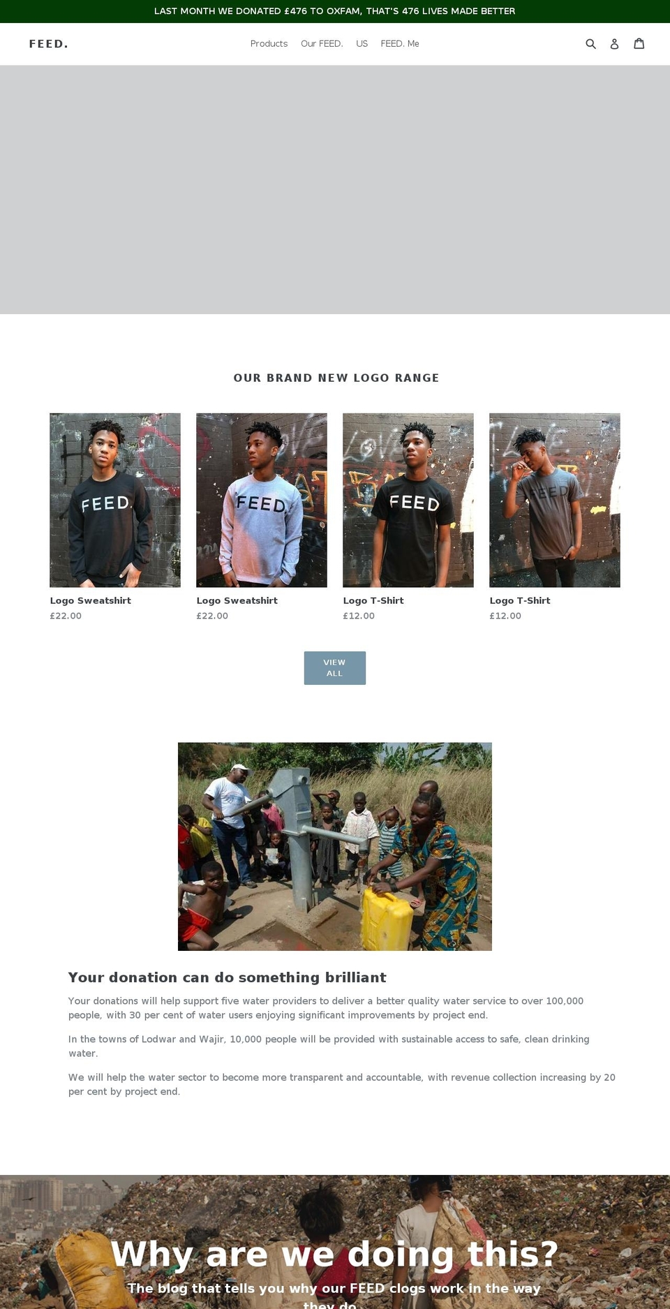 feedclothing.com shopify website screenshot