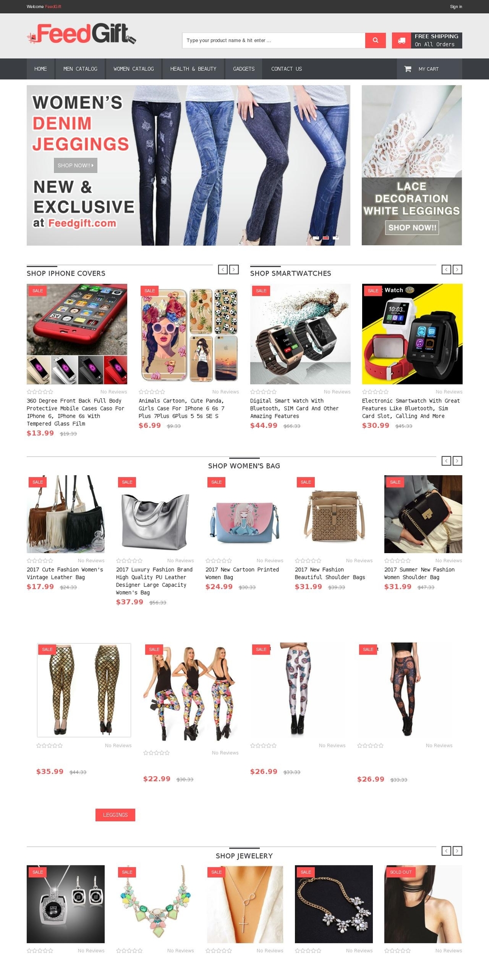 bstore-1 Shopify theme site example feedgift.com