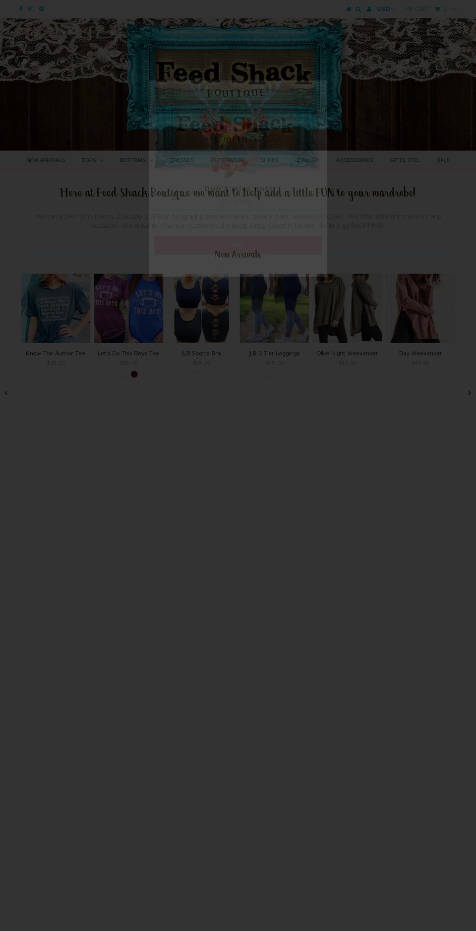 feedshackboutique.com shopify website screenshot