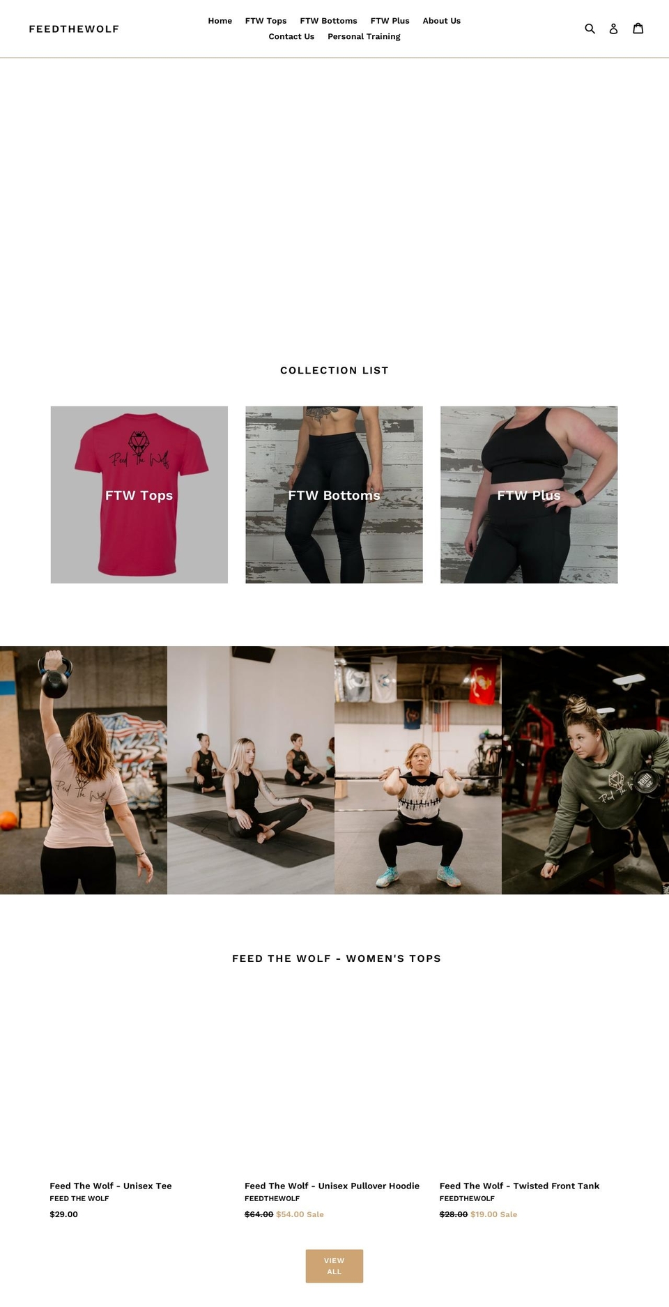 feedthewolfapparel.com — Shopify storefront screenshot