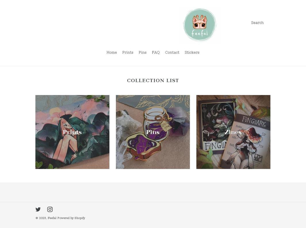 feefal.com shopify website screenshot