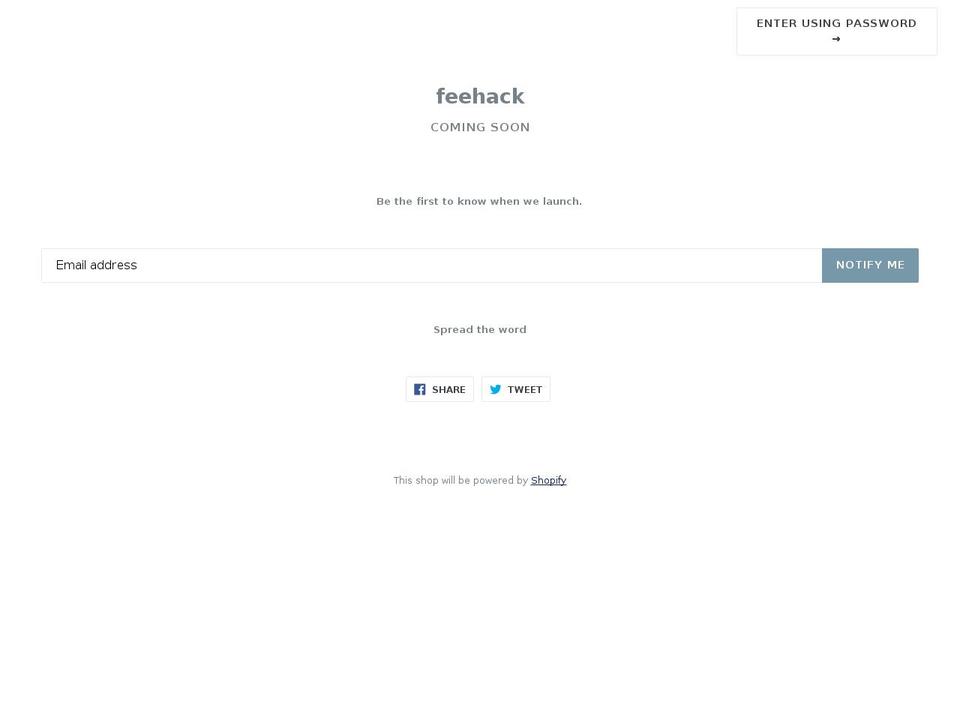 feehack.com — Shopify storefront screenshot