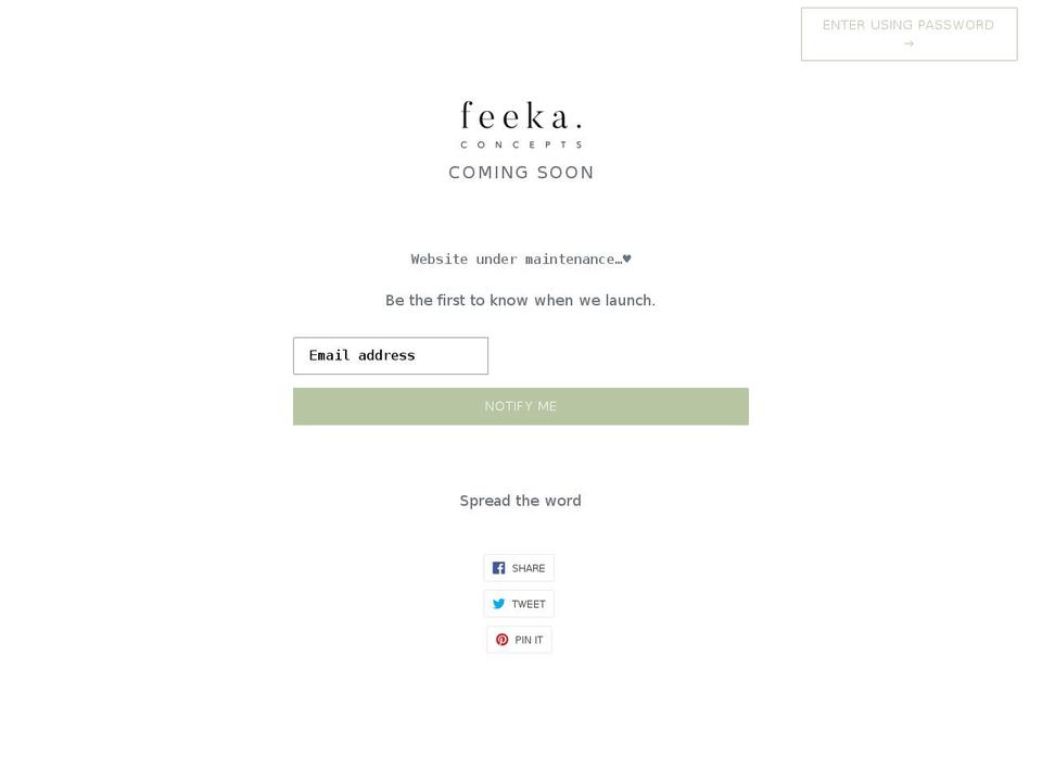 feekaconcepts.com shopify website screenshot