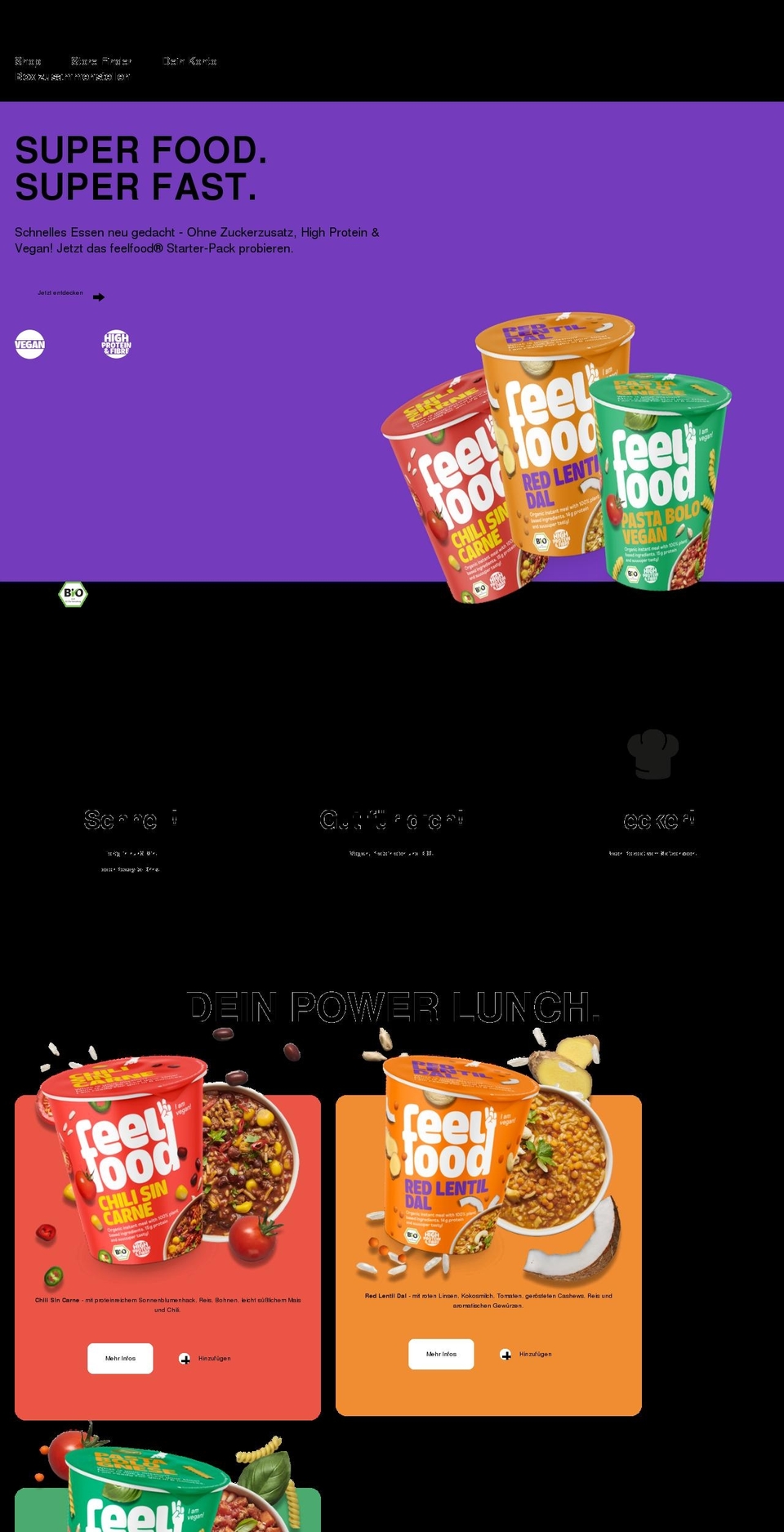 feel-food.com shopify website screenshot