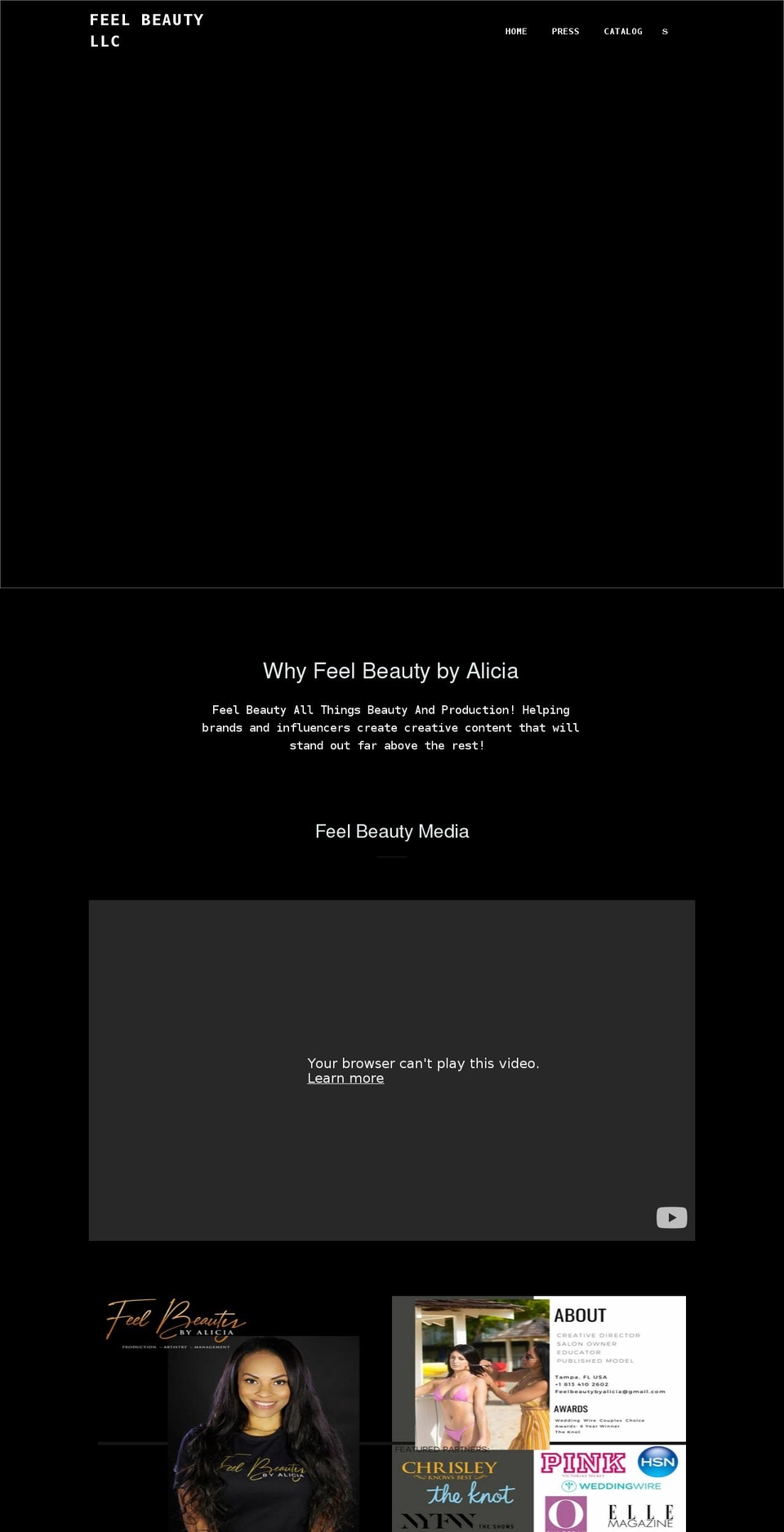 feelbeautybyalicia.com shopify website screenshot