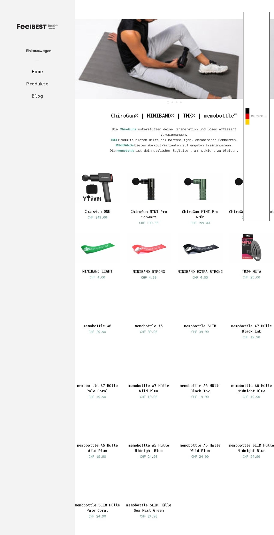 feelbest.ch shopify website screenshot