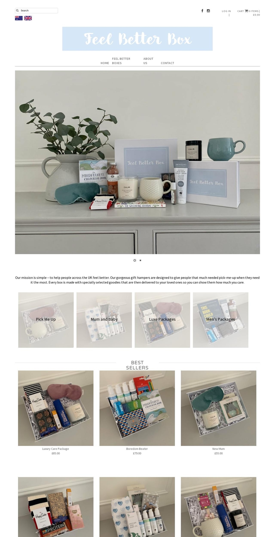 feelbetterbox.co.uk shopify website screenshot
